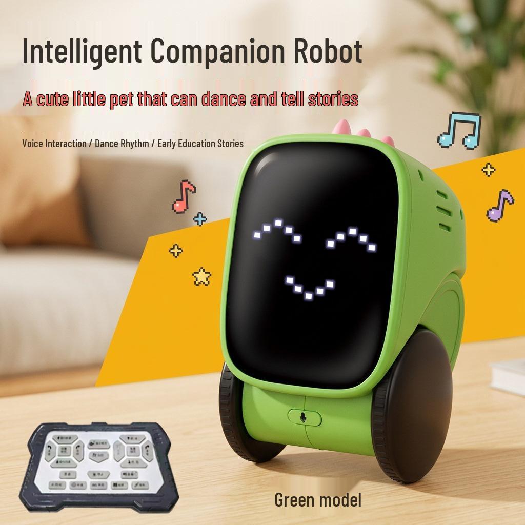 LED Eye-Protective Remote Control Smart Robot - Touch-Sensing Early Education Story Machine for Kids