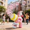 Electric Bubble Blower Rabbit Automatic Bubble Machine for Kids Colorful LED Lights Outdoor Toy for Birthday Party Fun Gift for Toddlers Girls
