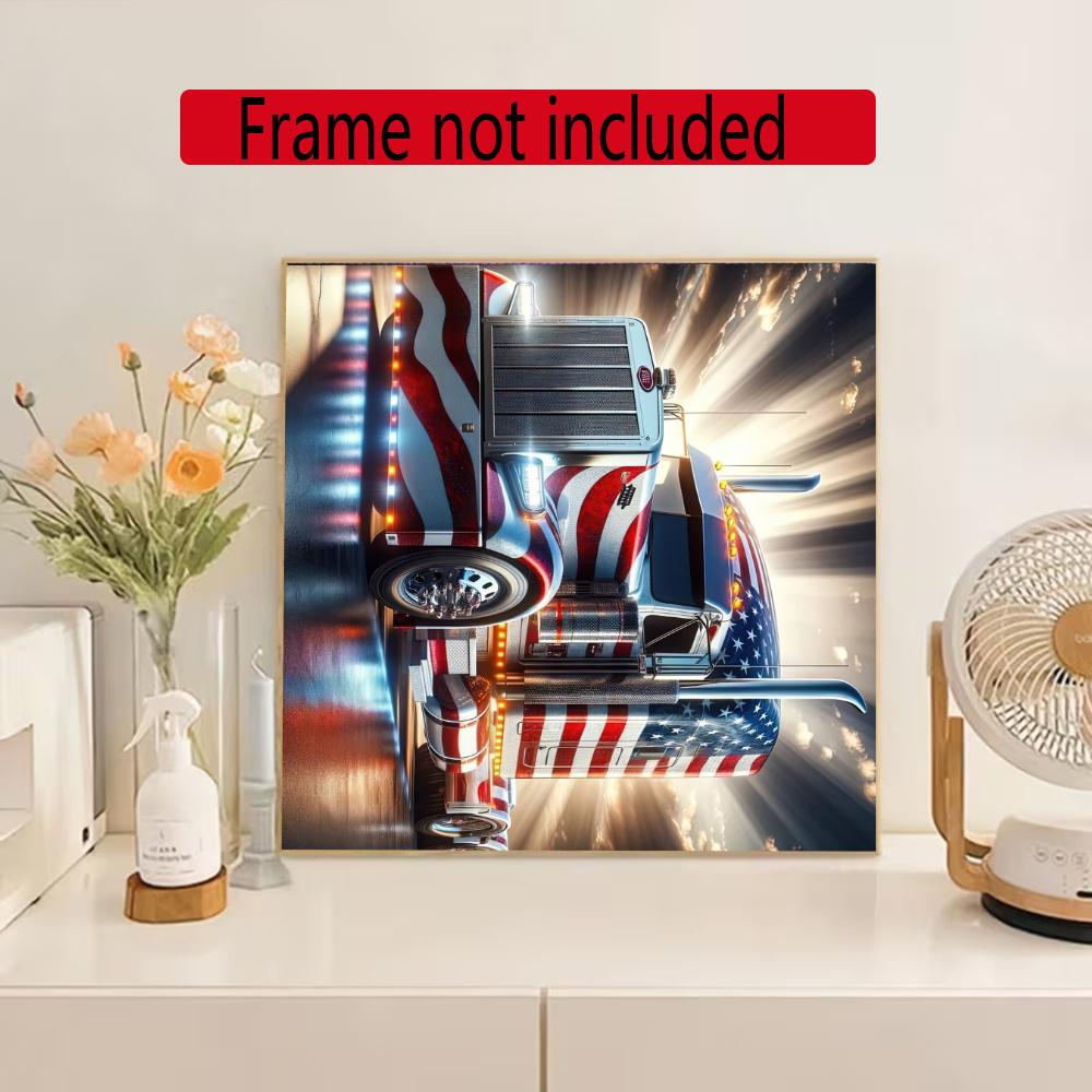 Kenworth 5D Diamond Painting Round Diamond Rhinestones Mosaic Diamond Embroidery Wall Paintings Rhinestones Gift Frameless