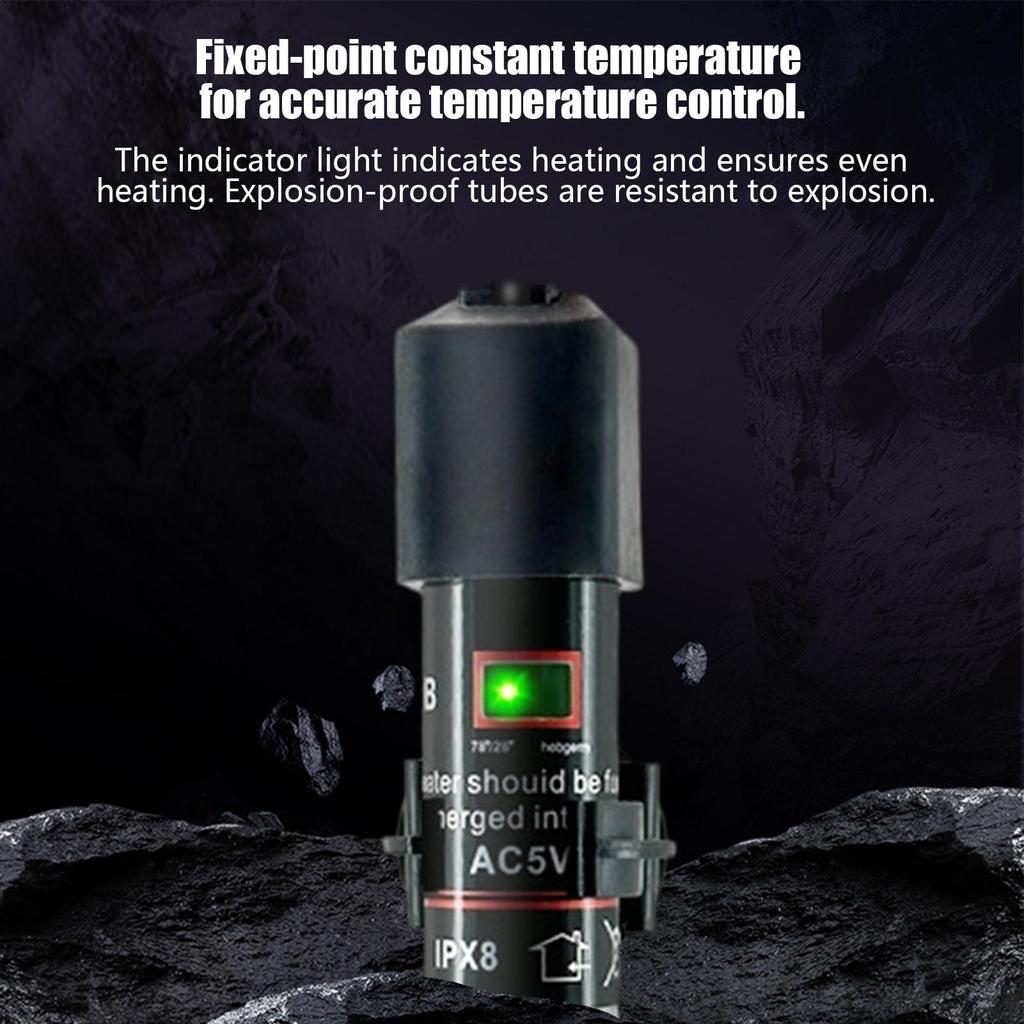 Aquarium Heater 10W Submersible Thermostat Desk Aquarium USB Heater For Koi Turtle Hermit Crab Living Room Bedroom Study Room