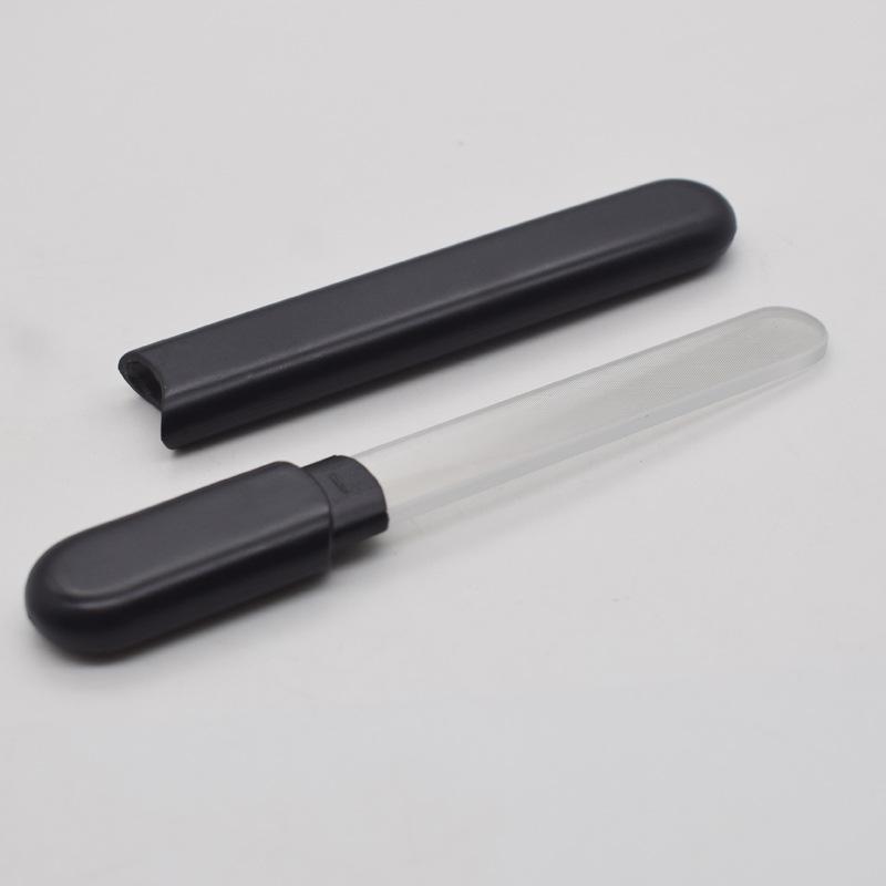 Portable Nail File Glass Buffer Crystal Fingernail Shaper Manicure Tool Double Sided Durable Polishing Strip Ergonomic Handle