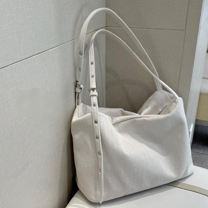 Ladies' Lazy Style Denim Tote Bag Canvas Simple Large Capacity Versatile Diagonal Cross Casual Commuting Buckle Shoulder Bag