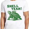 Shell Yeah Turtle Sassy Tortoise Snail Hilarious Witty Humor Meme T Shirt Gamer Cult Movie Music 2709 Vintage Washed Soft
