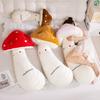 Cozy Mushroom Cartoon Pillow With Embroidered Flower Pattern For Sleep And Lounge Comfort
