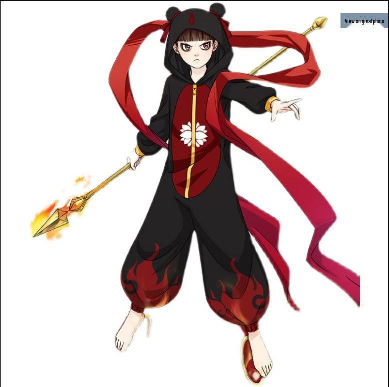 Autumn & Winter Anime Nezha Ao Bing & Genshin Zhongli Dragon Flannel Jumpsuit for Men & Women