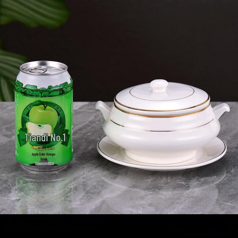 LISM Ceramic Gold-Rimmed Stew Pot Set