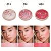5 Colour Blush Powder Palette Eyes Cheeks Lips 3 in 1 Face Pearlescent Blush Cream Highlighter Contouring Powder Matte Eyeshadow Baked Powder