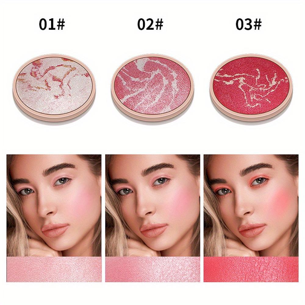 5 Colour Blush Powder Palette Eyes Cheeks Lips 3 in 1 Face Pearlescent Blush Cream Highlighter Contouring Powder Matte Eyeshadow Baked Powder