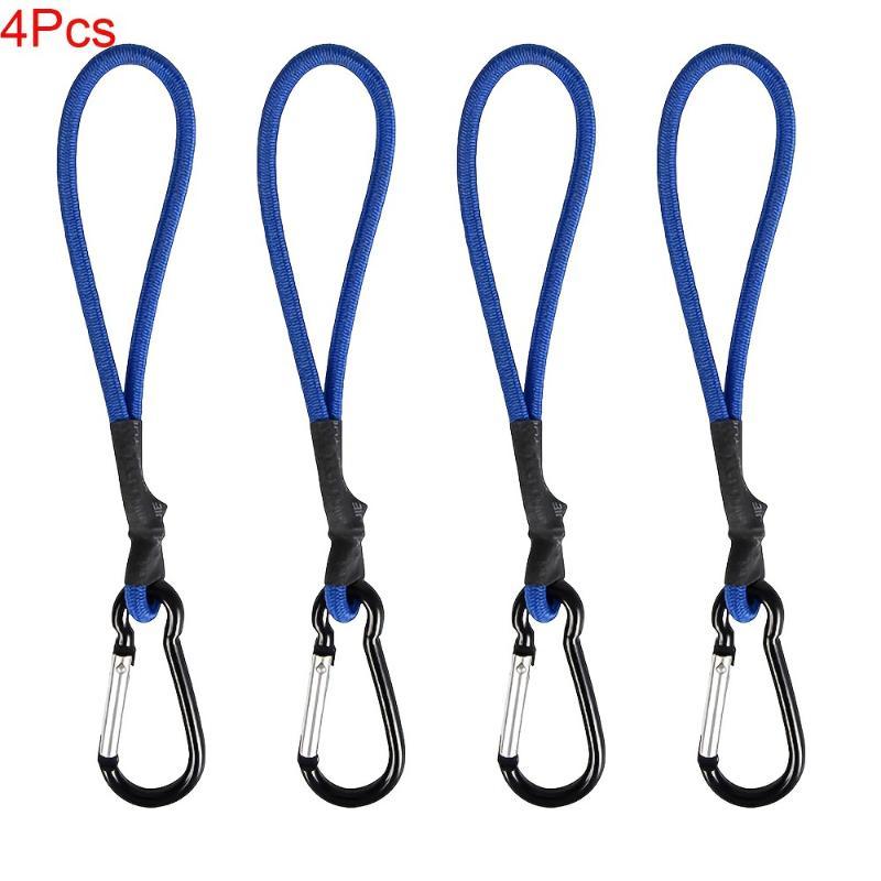 Paracord Lanyard with Heavy Duty Metal Carabiner 5 Assorted Colors Wear Resistant for Outdoor Camping Hiking Gear