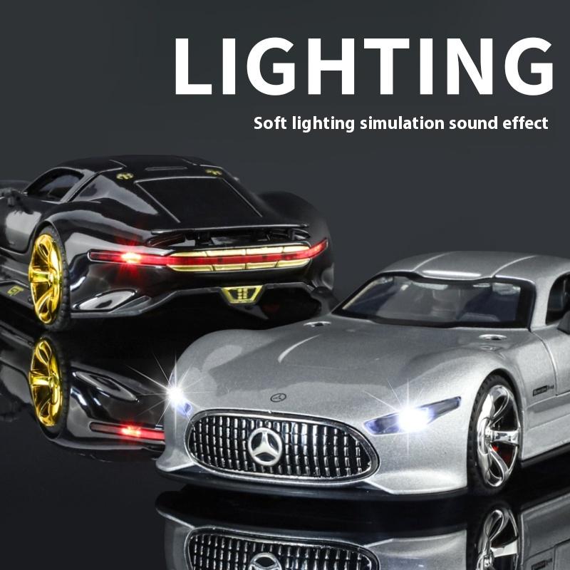 1/32 Scale Benz AMG Vision GT Supercar Alloy Diecast Car Model Sound and Light Classic Hobby Collectibles Gifts for Boyfriend