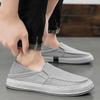 Fashion Canvas Men's Shoes Breathable Summer Casual Loafers Slip On Soft Bottom Board Shoes Solid Flat Sneakers Male Light Flats Shoes