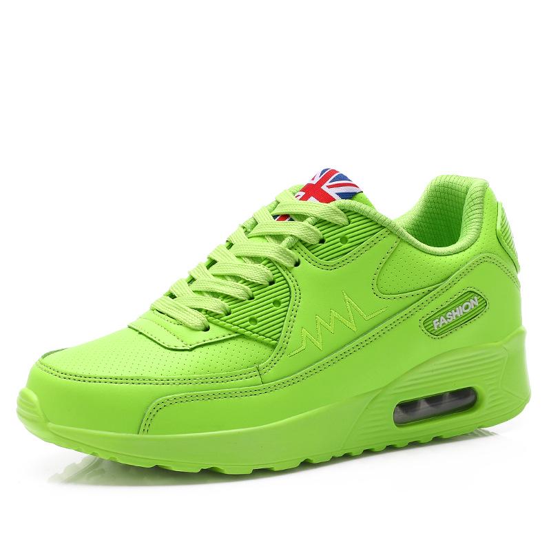 Dámské běžecké boty se vzduchovým polštářem Kauzální tenisky Módní Kožené Prodyšné Sportovní boty Dámské tenisky