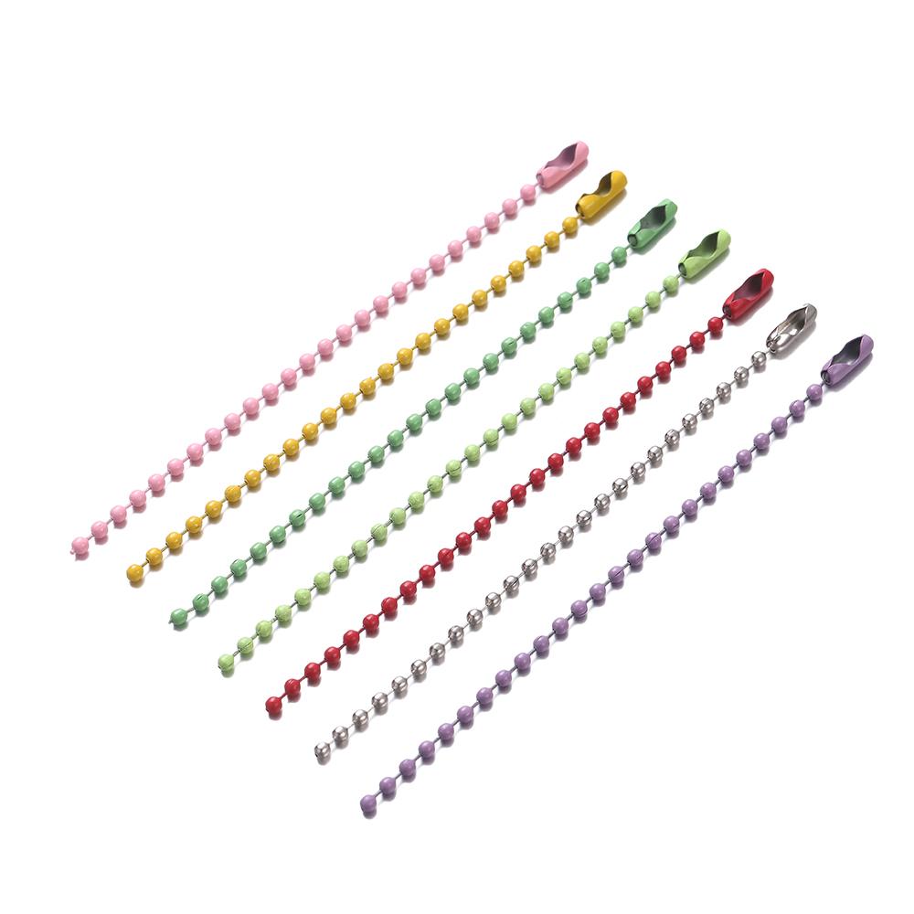 10/20pcs Colorful Ball Bead Chains Fits Key Chain Hand Tag Connector For DIY Bracelet Jewelry Making Accessorise Length 10CM