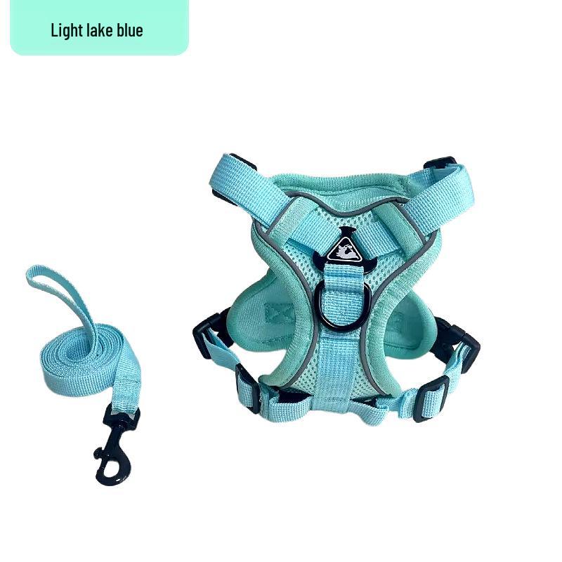 

Универсальная сетчатая шлейка и поводок для кошек и маленьких/средних собак S#Chest 30-35cm for 3-6kg