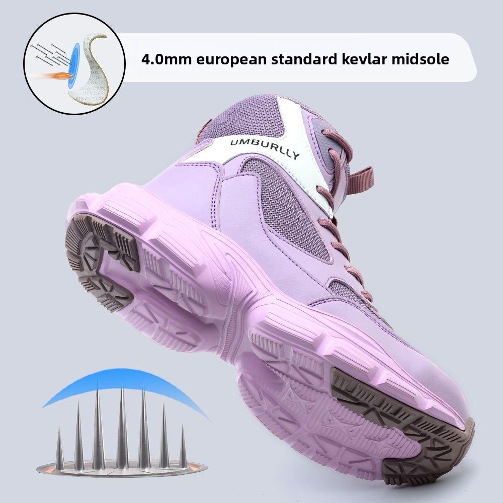 Women's Safety Shoes Insulated Safety Shoes Waterproof Puncture Resistant Slip-Resistant Protective Working Shoes Anti Smashing