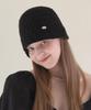 Seullouseulloulli Lily Short Handmade Crochet Bucket Hat _ Black