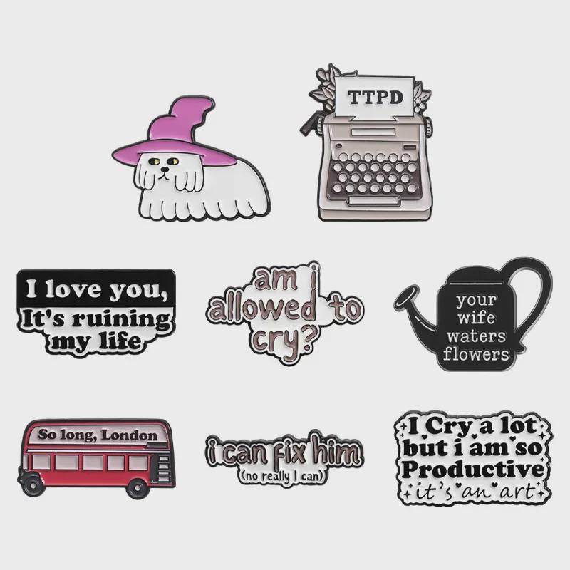 Χαριτωμένη Καρφίτσα με Αποφθέγματα Κινουμένων Σχεδίων: Μεταλλικό Καρφιτσάκι από Κράμα για Σακίδια Πλάτης