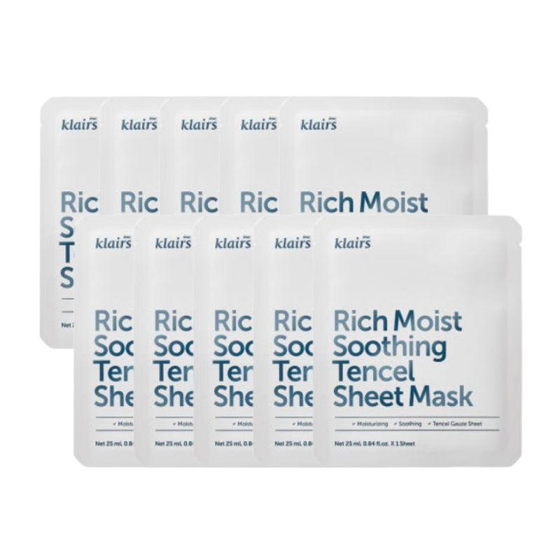 

Dear Klairs Rich Moist Soothing Tencel Sheet Mask 25ml 10sheet pack 25ml 10pcs