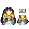 Playful Blink Naruto Three-Piece Set Spine Care Schoolbag Pencil Bag Satchel Bag Student School Full Set