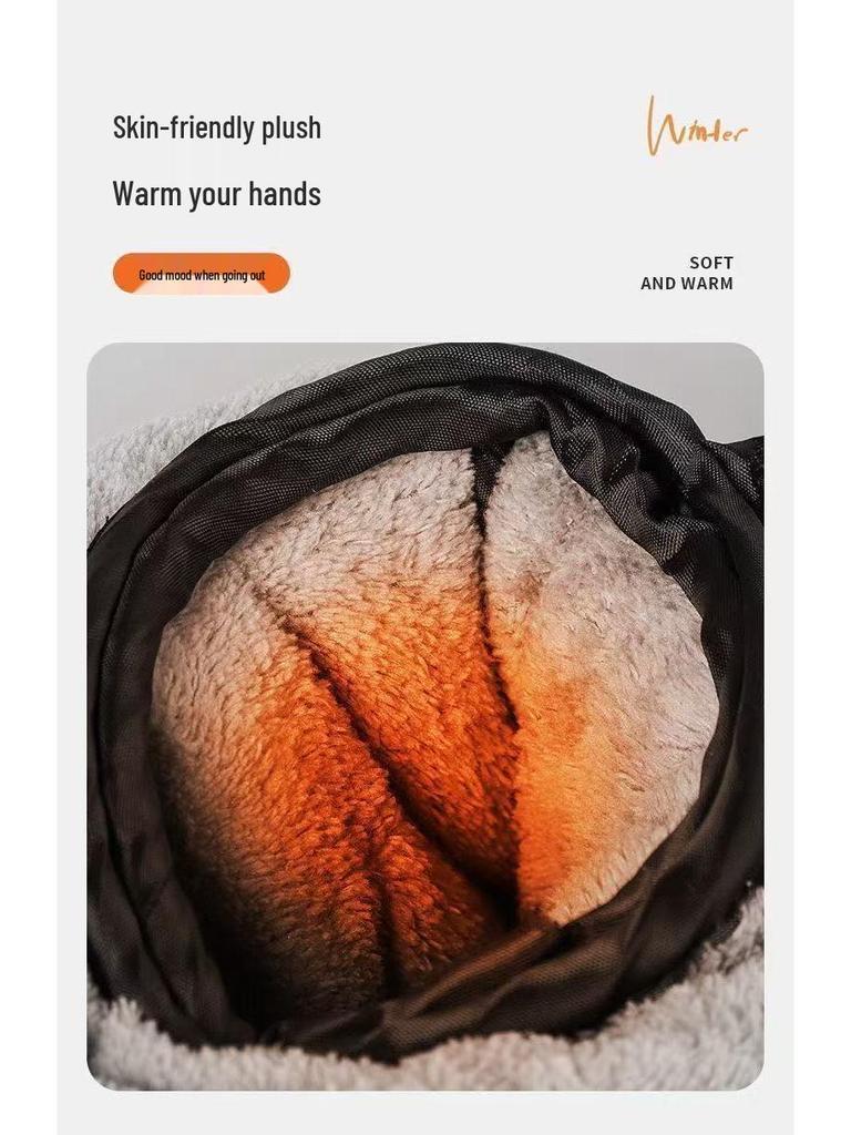 Windproof Fleece-Lined Scooter Gloves - Waterproof, Thickened Winter Motorcycle Handlebar Covers