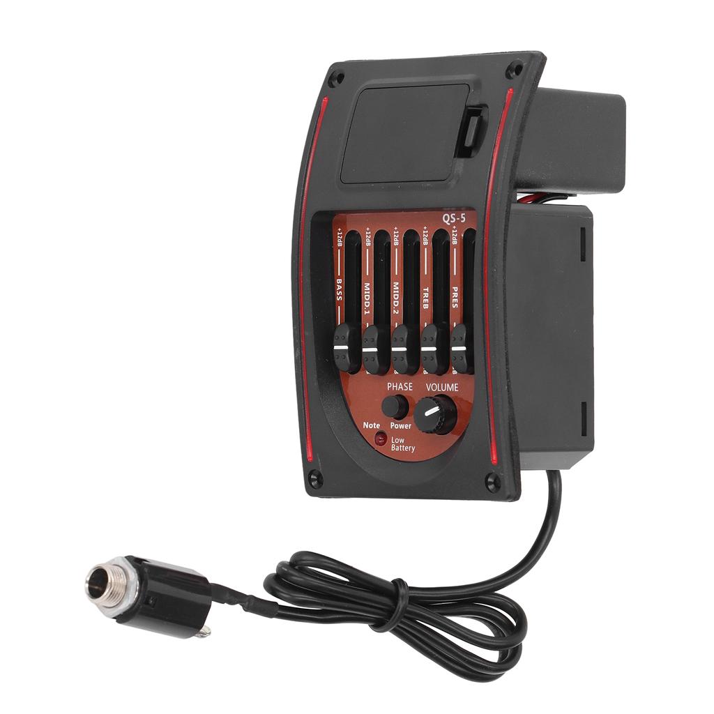 Pickup Guitar Preamp Acoustic Equalizer 5 Band EQ Tuner Amp Pre Wired Replacement Accessories