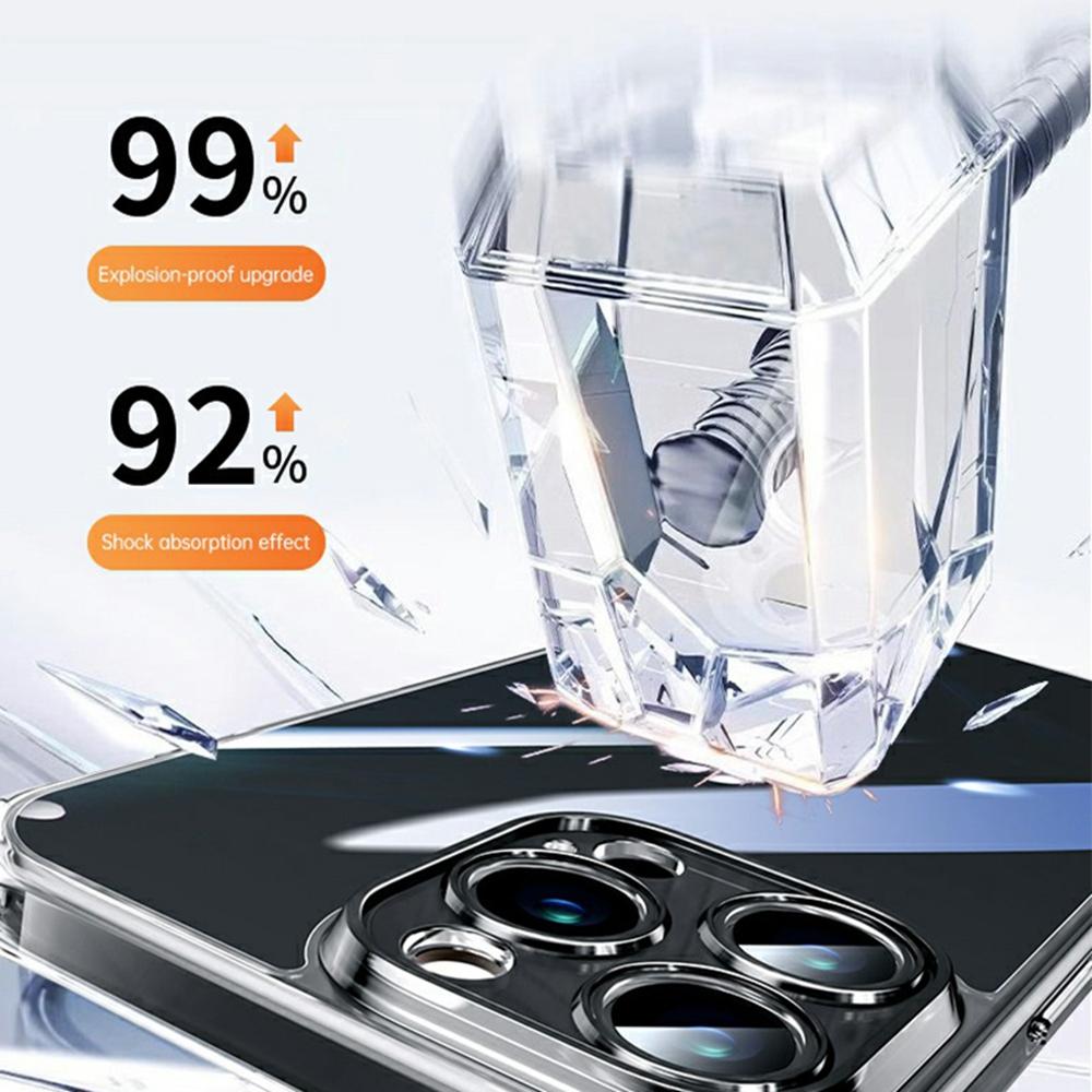 SULADA Für iPhone 16 Pro Max Klare Hülle TPU +Gehärtetes Glas Stoßfeste Handyhülle