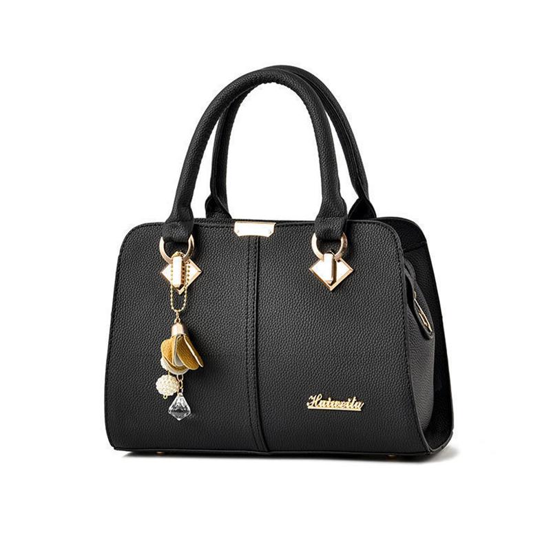 2025 New Handbags Large-capacity PU Waterproof Shoulder Bag Multi-layered Zipper Crossbody Bag Leisure Commuter Messenger Bag with Pendant