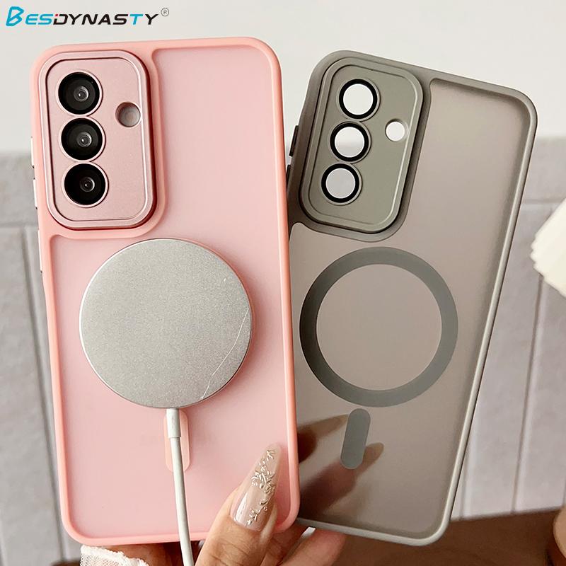 Magsafe Magnetic Wireless Charge Case For Samsung Galaxy S25 Ultra S24 FE S23 S22 Plus A56 A36 A26 A55 Matte Hard Armor Cover