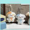 Cute Mini Dog Plush Keyring With Short Pile Fabric For Kids And Teens