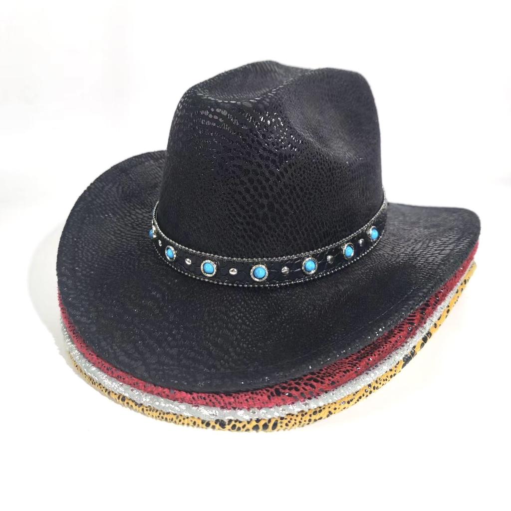 New American Style Top Hat Hot-Selling Western Cowboy Hat Retro Versatile Felt Hat Tibetan Men'S And Women'S Hats