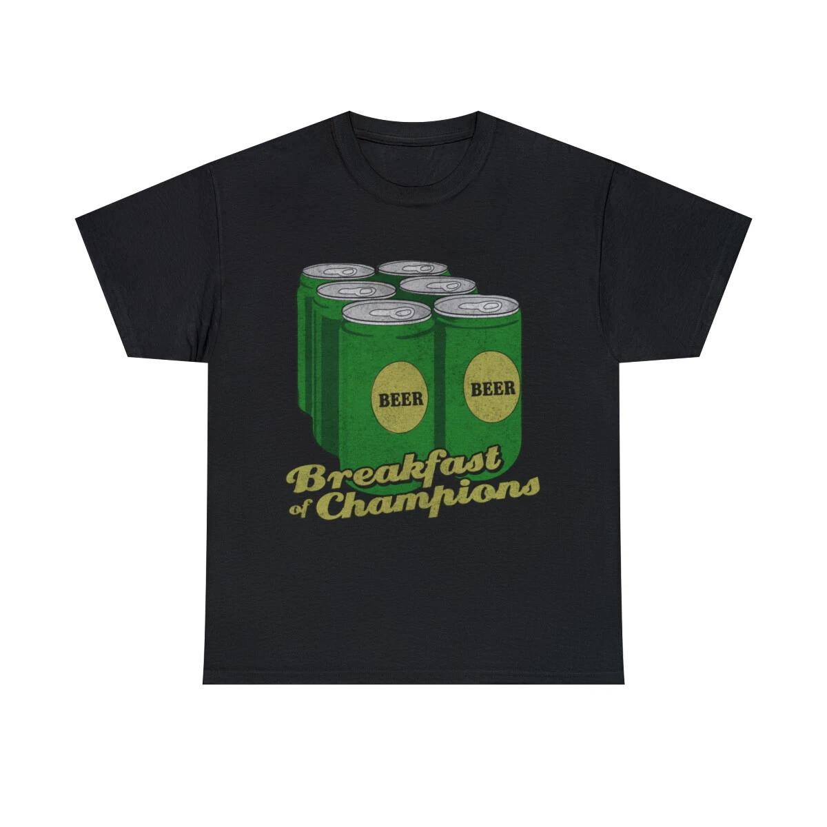 Beer Breakfast Of Champions Retro Graphic Tee Shirt, S-5XL 4XL