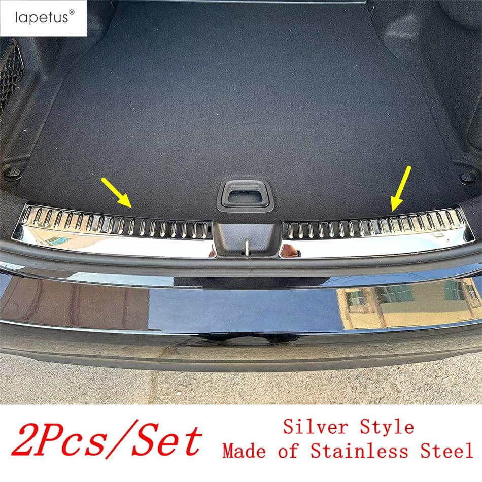 

Car Rear Trunk Door Sill Guards Scuff Plate Strip Protector Cover Trim Accessories For Mercedes Benz E-Class W214 E300 2024 2025 Silver Style