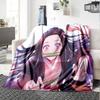 Butterfly Nezuko Fantasy Flannel Blanket, Soft Polyester, Modern Design, All-Season for Camping, Travel, Gifts for holidays or birthdays