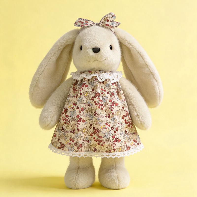 Three-Color Rabbit Plush Doll: Cute, Detachable, Soothing Toy for Kids & Girlfriends, Perfect Birthday Gift