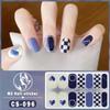 New type of bake-free gel nail polish film, full sticker, plaid spring and summer flower nail art film, nail film, waterproof paper patch