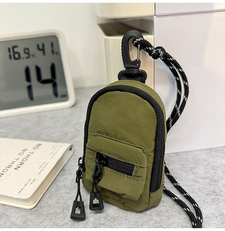 Mini Small Wallet, Shoulder Small Hanging Bag, Fashion Key Bag, Unisex, Lightweight and Versatile Change Bag, Oblique Span