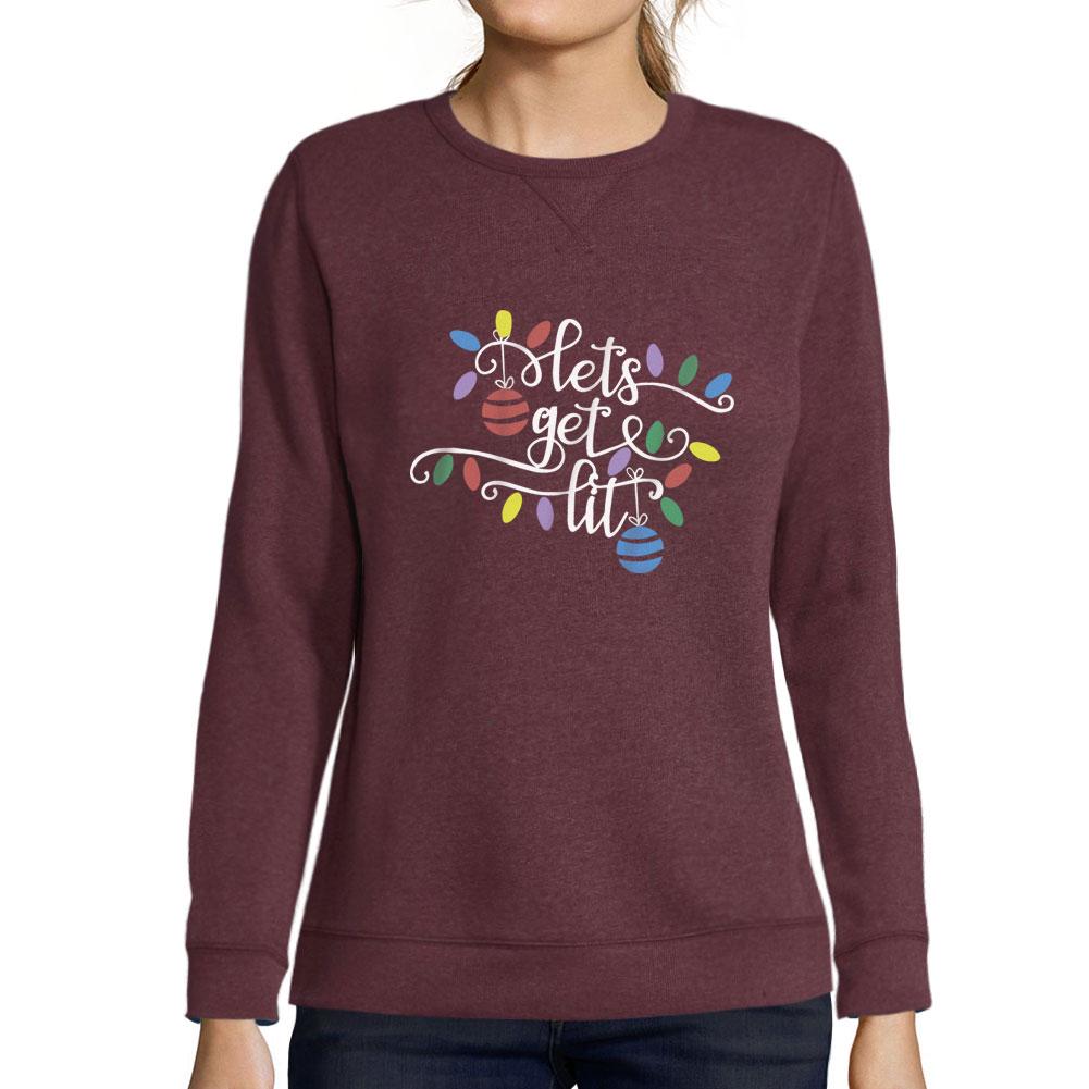ULTRABASIC - Women's Printed Graphic Sweatshirt Lets Get Lit