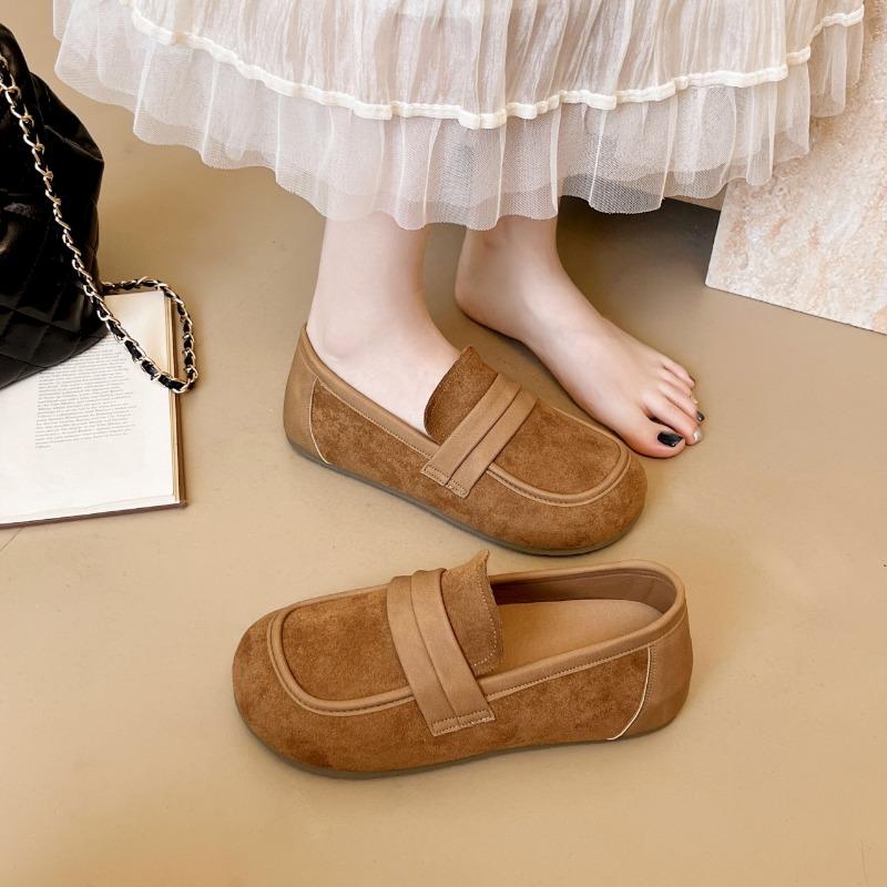 

Удобные туфли Doudou на плоской подошве, женская обувь, лето, новые, на одну педаль, на мягкой подошве, одинарные туфли, ретро 40 верблюд