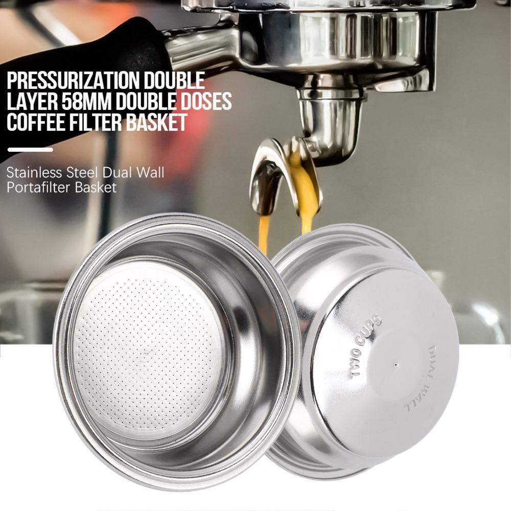 2pcs set 58mm Portafilter Basket Espresso Filter Basket For Portafilter Coffee Machine