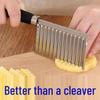 Stainless Steel Wavy Knife: Wolf Tooth Kitchen Vegetable Cutter for Fancy Potatoes