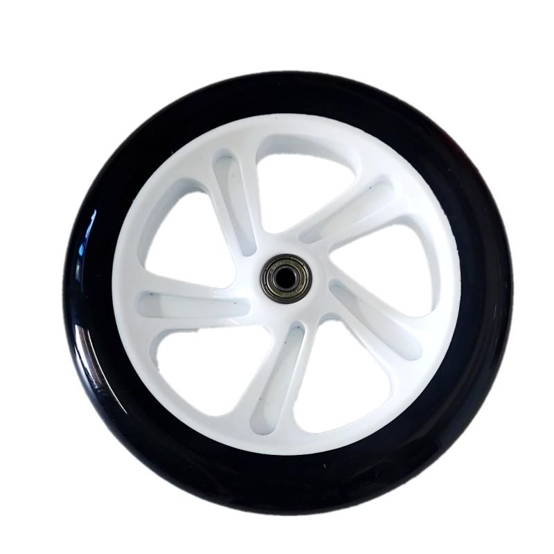 7-8 Inch PU Rubber Universal Silent Wheels for Scooters, Shopping Carts, and Wheelchairs