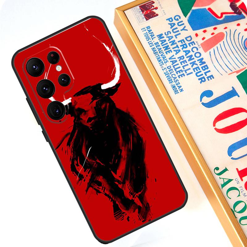 Bullfight Bull Fighter Case For Samsung Galaxy S24 S23 Ultra S22 Note 20 Note 10 Plus S8 S9 S10 S21 S20 FE Cover