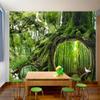 Green Forest Tree 3D Wallpaper Stereoscopic Mural Wall Painting Living Room Bedroom Background Murals