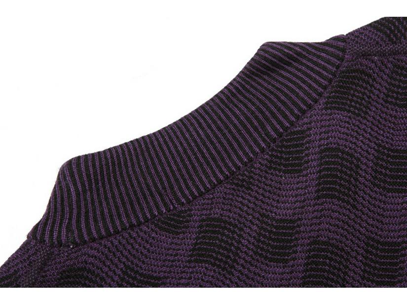 Brand Men's Autumn Round Neck Plaid Wool Sweater - Soft, Comfortable, Fashionable Pullover