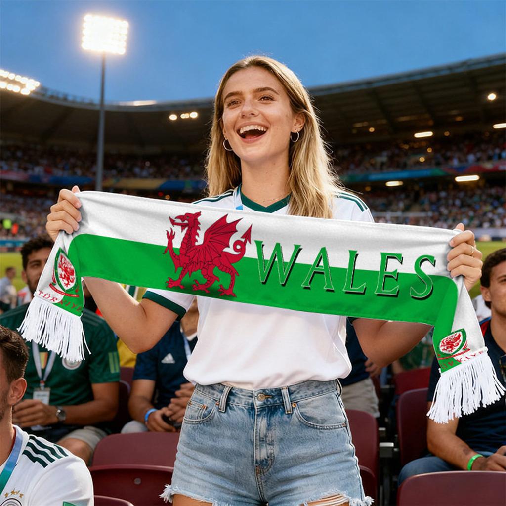 Morocco Soccer Fan Scarf World Cup Football Supporter Scarf Club Team Football Fan Merchandise Accessories for Outdoor Events and Matches