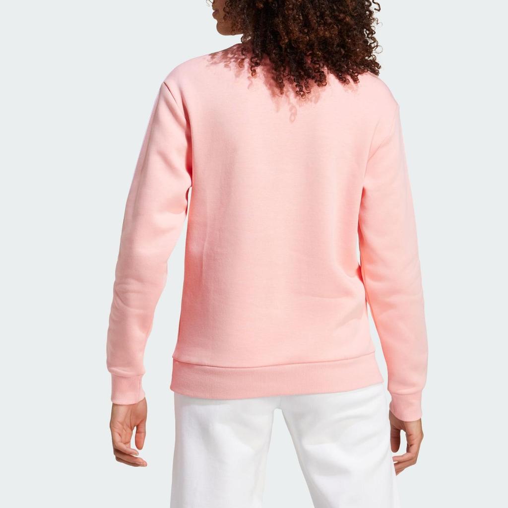 adidas Essentials 3-Streifen Fleece Rundhals-Sweatshirt Damen Rosa IY1703