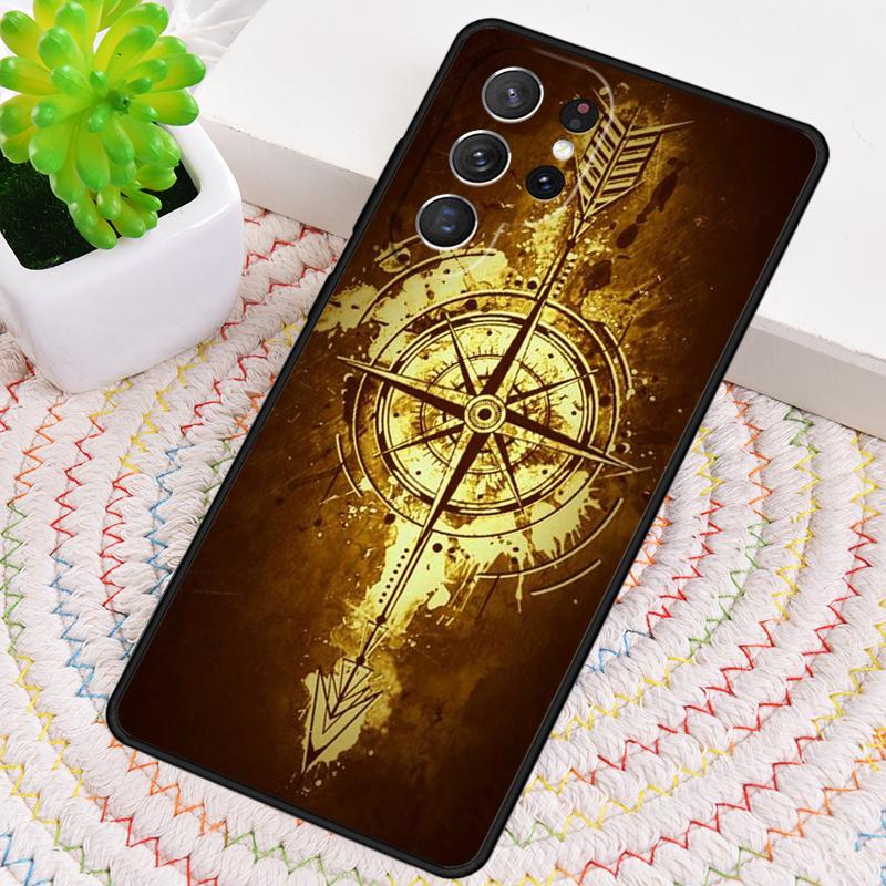 Compass Phone Case for Samsung Galaxy Note 10 Pro S26 Ultra S23 S24 FE S25 S21 S22 PLUS Shockproof Cove