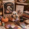 Decorative Ghost Sewing Pattern Halloween Patchwork Kit, Cute Doll DIY Set with Pre-Cut Cozy Fall Art Project Fabrics, Autumn Holiday Craft
