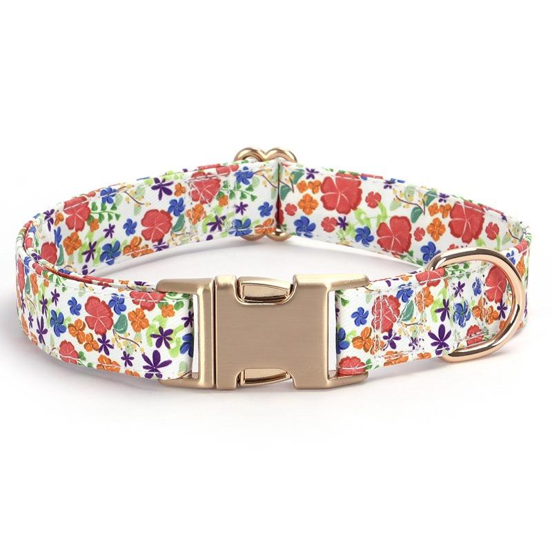 

1PC Adjustable Dog Collar New Fashion Design Floral Striped Pet Supplies Leash Dog Two Body Type Gift Home Furnishings S