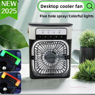 New 3 In 1 Fan AIr Conditioner Household Small Air Cooler LED Night Light Portable Humidifier Air Adjustment Fan Office Home Fan